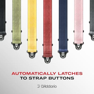 D&apos;Addario Auto Lock Polypro Guitar Strap Black gitaarband met ingebouwde strap locks - thumbnail