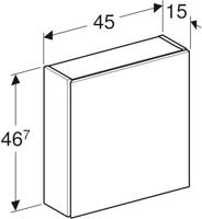 Geberit iCon bovenkast 45x46.7x15cm 1 deur zonder softclose Spaanplaat lava Mat 502.319.jk.1 - thumbnail