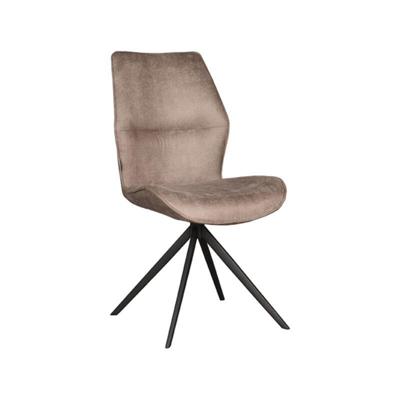 LABEL51 Eetkamerstoel 'Comfy' Micro suede, kleur Taupe