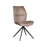 LABEL51 Eetkamerstoel 'Comfy' Micro suede, kleur Taupe - thumbnail