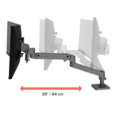 Ergotron 45-684-293 TV-tafelhouder 68,6 cm (27) In hoogte verstelbaar, Kantelbaar