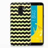 Samsung Galaxy J6 2018 TPU bumper Waves Yellow - thumbnail