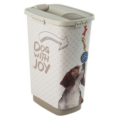 Rotho cody dog pet food container 50l cappuccino/zand