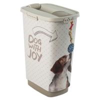 Rotho cody dog pet food container 50l cappuccino/zand - thumbnail