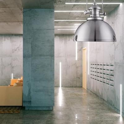 Searchlight HanglampIndustrial Pendants Ø 31cm zilver mat - 2297SS