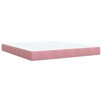 Boxspring met matras fluweel roze 180x200 cm - thumbnail