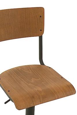 J-Line barstoel - hout|metaal - bruin - 2 stuks