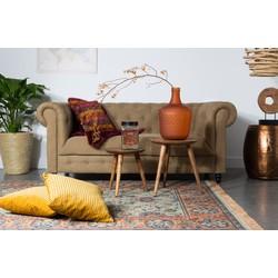 Dutchbone Vloerkleed 'Bid' 200 x 300cm, kleur Old Green