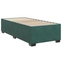 Boxspring met matras fluweel donkergroen 140x200 cm - thumbnail