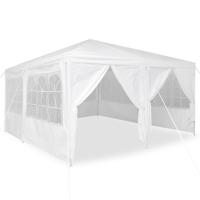 Partytent met 8 Zijwanden - Wit - 4 x 4 m - PE - thumbnail