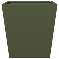 Plantenbak 40x40x40 cm staal olijfgroen - thumbnail
