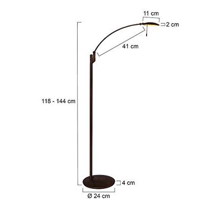 Steinhauer Vloerlamp zenith LED 7862br brons - thumbnail