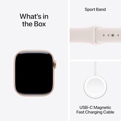 Apple Watch Series 11 GPS + Cellular 42 mm Aluminium kast Sport Band Lichtroze S/M Apple Watch Series 11 GPS + Cellular 42 mm Aluminium kast Sport Band Lichtroze S/M
