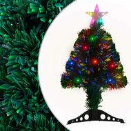 Kerstboom met LED en standaard 64 cm glasvezel - thumbnail