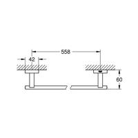 Handdoekhouder GROHE Essentials Cube 600 Mm - thumbnail