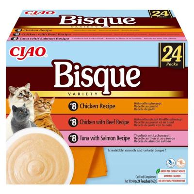 INABA Ciao Bisque Creamy soup with chicken, beef and fish - Kattensnoepje - 24x40g
