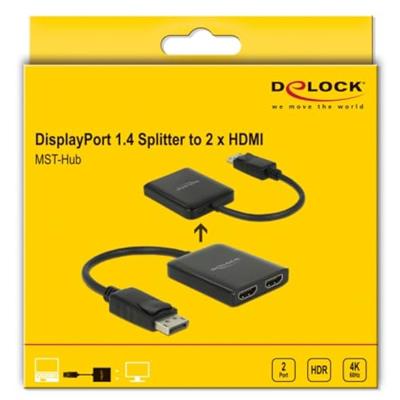 DeLOCK 87769 video splitter DisplayPort 2x HDMI DeLOCK 87769 video splitter DisplayPort 2x HDMI