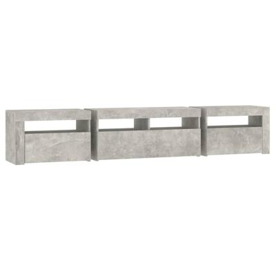 Tv-meubel met LED-verlichting 240x35x40 cm betongrijs