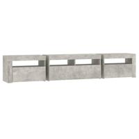 Tv-meubel met LED-verlichting 240x35x40 cm betongrijs - thumbnail