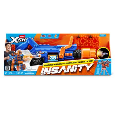 Zuru X-Shot Insanity Mega Barrel Blaster + Licht en Rook + 72 Darts