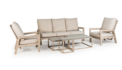 Sevilla loungeset champagne met Rio coffee tafels Tierra Outdoor - Tierra outdoor Sevilla loungeset champagne met Rio coffee tafels Tierra Outdoor - Tierra outdoor