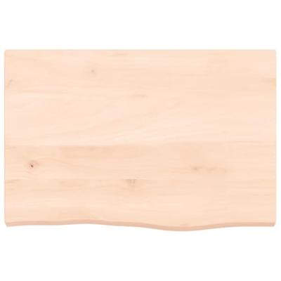 Wastafelblad 60x40x(2-4) cm onbehandeld massief hout Wastafelblad 60x40x(2-4) cm onbehandeld massief hout