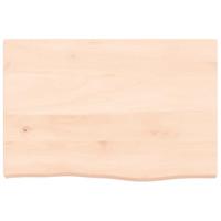 Wastafelblad 60x40x(2-4) cm onbehandeld massief hout - thumbnail