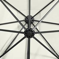 vidaXL Zweefparasol met paal en LED-verlichting 250 cm zandkleurig - thumbnail