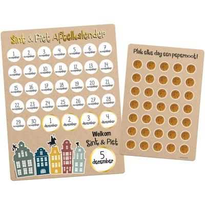 Folat BV Sinterklaas aftelkalender met stickers welkom sint & piet