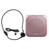 Rolton K400 Mini Audio Speaker Megafoon Voice Versterker Ondersteuning FM Radio TF MP3(Rose Gold) - thumbnail