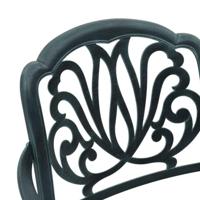 Tuinstoelen 2 st gietaluminium groen - thumbnail