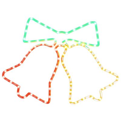 VidaXL Kerstfiguur klokken met 72 led's 50x56 cm