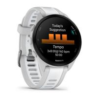 Connected GPS-horloge - GARMIN - Forerunner 165 - 1.2 - Wit met witte en lichtgrijze armband - thumbnail