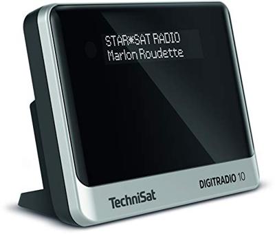 TechniSat DIGITRADIO 10 - DAB+ digitale radio-adapter (OLED-display, Bluetooth, afstandsbediening, wekker, optimaal voor het upgraden van bestaande HiFi systemen) zwart/silver