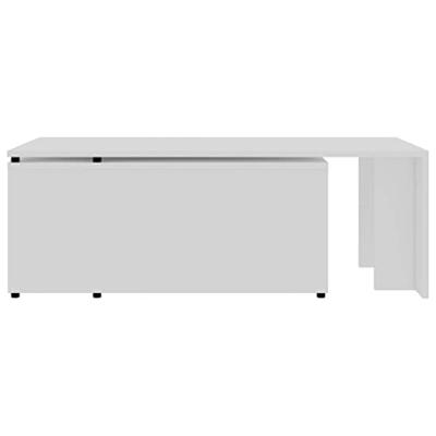 Salontafel 150x50x35 cm spaanplaat wit