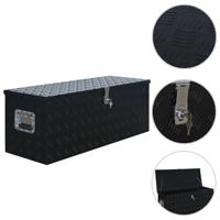 VidaXL Aluminium kist 1085x370x400 mm zwart - thumbnail