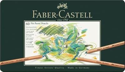 60 PITT pastelpotloden Faber-Castell in metaal etui 60 PITT pastelpotloden Faber-Castell in metaal etui