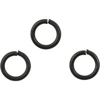 Creativ Company Ringen, afm 7 mm, dikte 1 mm, zwart, 50 stuk/ 1 doos - thumbnail