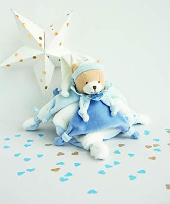 Vierkante knuffel 27 cm petit chou beer - DOUDOU ET COMPAGNIE blauw Vierkante knuffel 27 cm petit chou beer - DOUDOU ET COMPAGNIE blauw