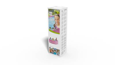 Zwembad frame 2.44m x 76cm pink metal frame pool Intex - Intex