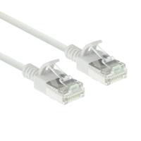 ACT DC6951 LSZH U/FTP CAT6A Datacenter Slimline Patchkabel Snagless | RJ45 Connectoren | Wit | 1,5 meter - thumbnail