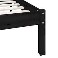 Bedframe massief grenenhout zwart 75x190 cm UK Small Single - thumbnail