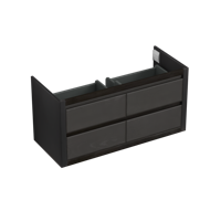 Onderkast Forzalaqua Gela 120x51x60 Cm 4 Softclose Lades Eiken Black Oiled - thumbnail