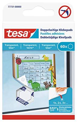 tesa Dubbelzijdige kleefpads Transparant Inhoud: 60 stuk(s)