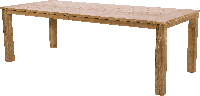 Tuintafel recycled teak met blokpoten 240 cm - thumbnail