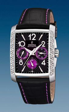 Horlogeband Festina F16524-4 Leder Zwart 25mm Horlogeband Festina F16524-4 Leder Zwart 25mm