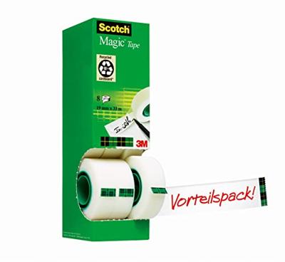 Scotch plakband Scotch Magic Tape value pack met 8 rollen waarvan 1 gratis