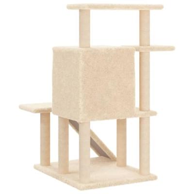 VidaXL Kattenmeubel met sisal krabpalen 97 cm crèmekleurig - thumbnail