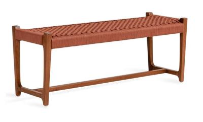 Jesper Home Bankje 'Kuwana' Amber Teakhout, kleur Cinnamon