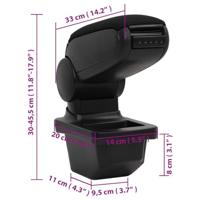 VidaXL Armsteun 14x33x(30-45,5) cm abs zwart - thumbnail
